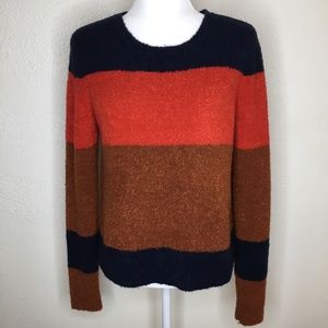 Gianni Bini Color Block Wool Blend Sweater M